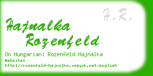 hajnalka rozenfeld business card